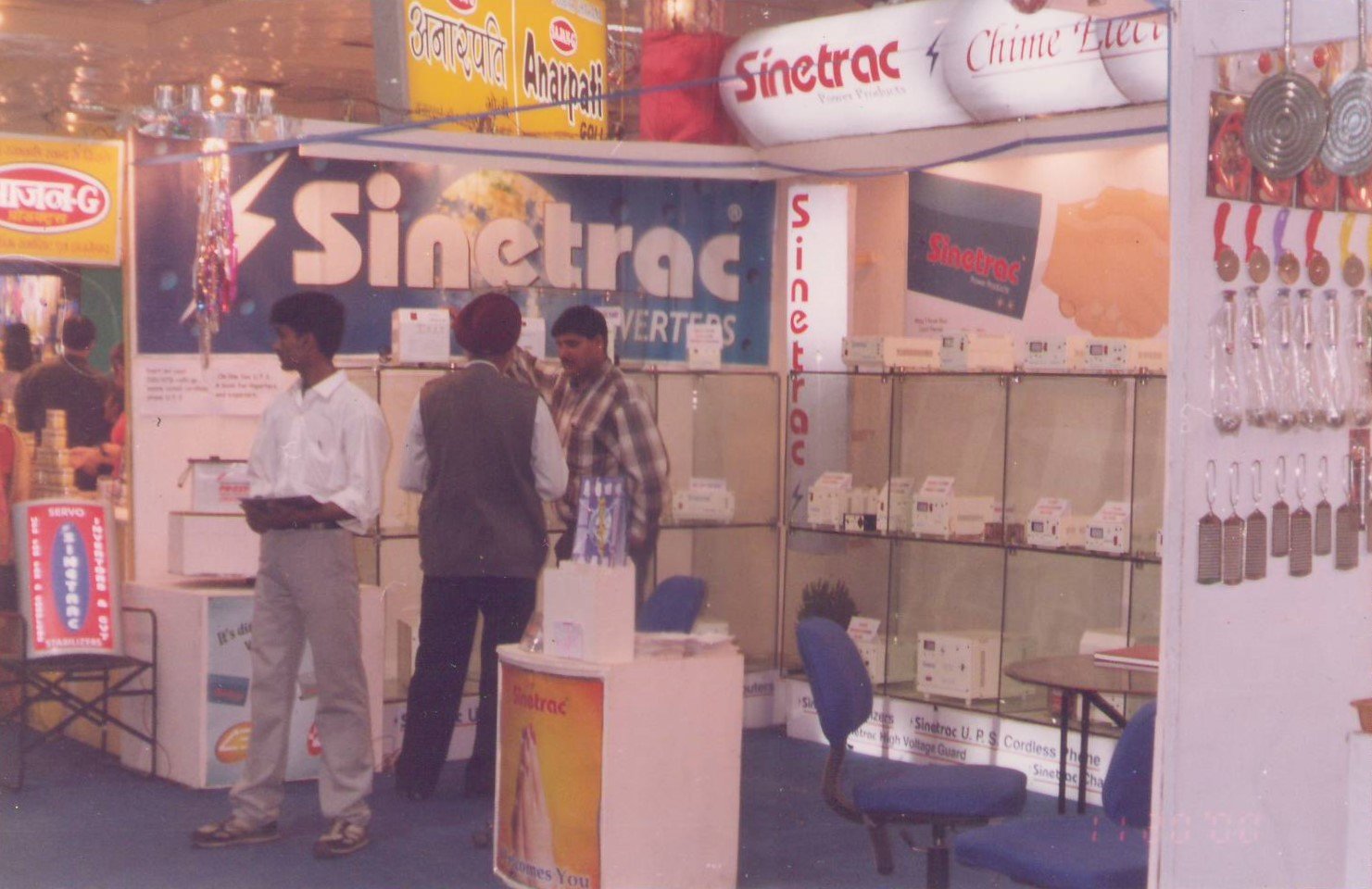 Sinetrac Hi-Frequency Inverter display at India International Trade Fair